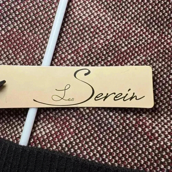 Les Serein Stitch Fix Floral Open Front Cardigan Sweater Black Burgundy NWT SM - Picture 7 of 7